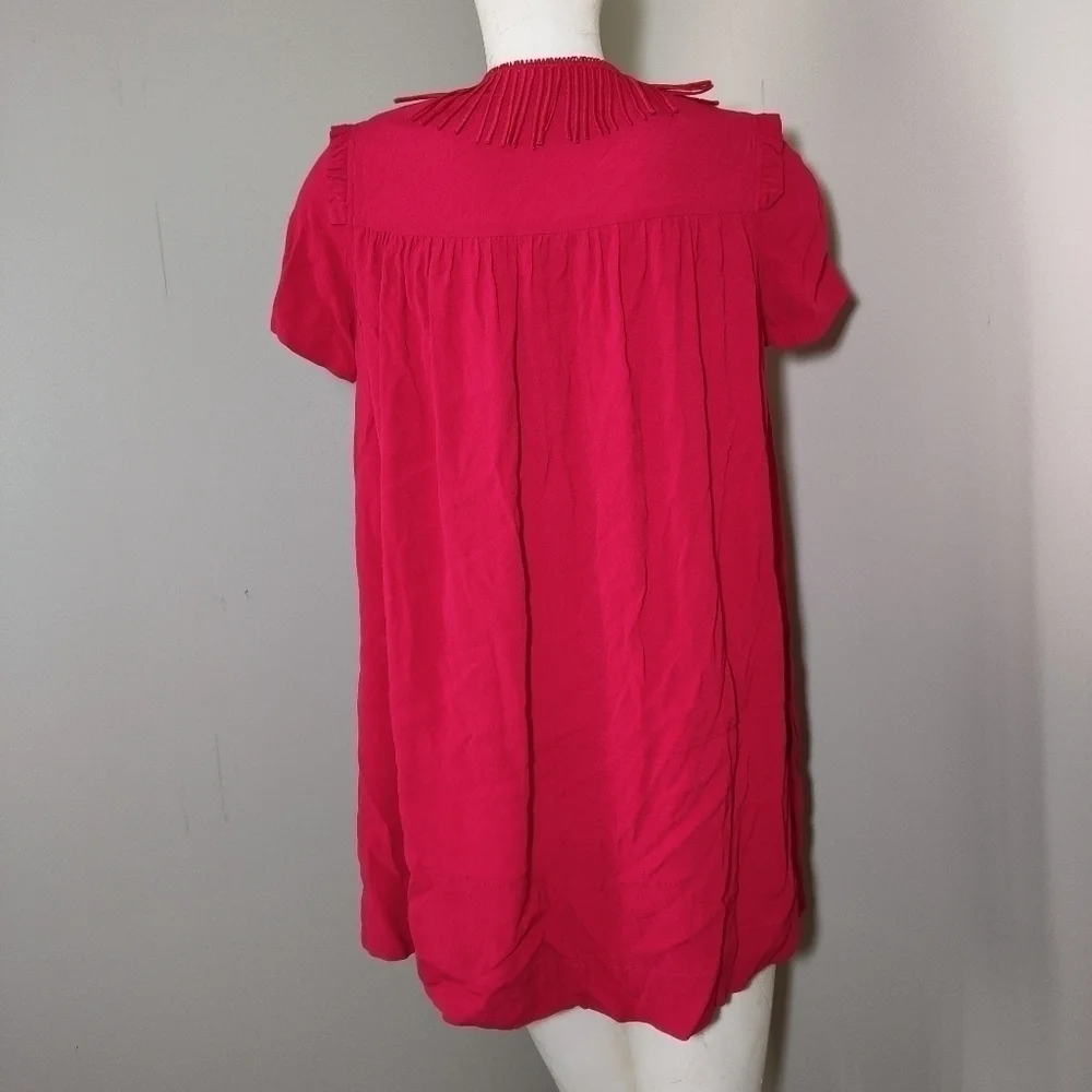 Maje Riseta Embellished Mini Dress Raspberry Red 2 - Picture 5 of 7